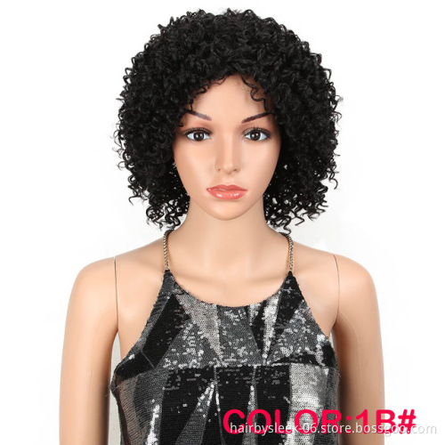 MAGIC Premium Synthetic Heat Resistant Hair Wigs 12"Inch Short Wig African Kinky Curly Synthetic Hair Wig